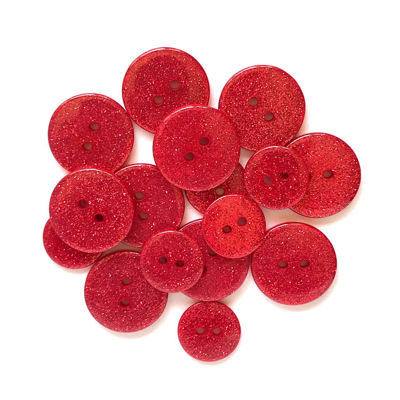 Buttons Galore and More Glitter Craft & Sewing Buttons in Assorted Colors - 45 Buttons